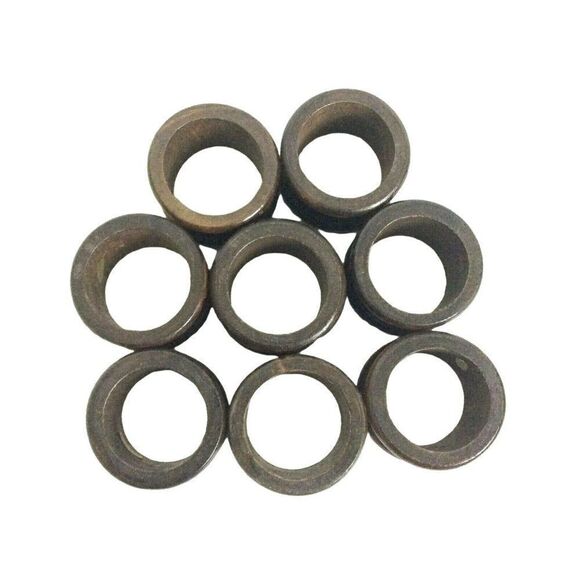 Turned Wood Napkin Rings Set Of 8 Brown Made In Taiwan Vintage 70s - Picture 3 of 4